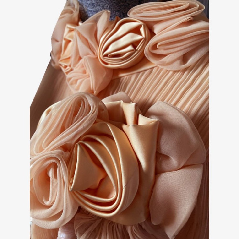 Vtg 70s Deadstock Cocktail Party Dress 10 - Picture 4 of 13